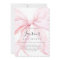 Pink Bow Girl Baby Shower Invitation
