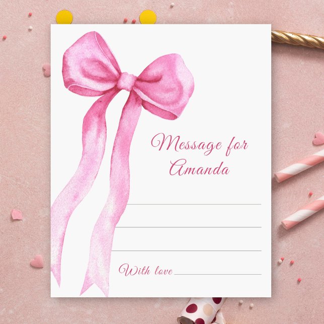 Pink Bow girl birthday time capsule message (Creator Uploaded)