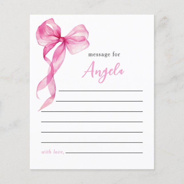 Pink Bow Girls 1st Birthday Time Capsule (Front)