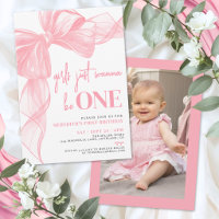 Pink Bow Girls Just Wanna Be ONE 1st Birthday