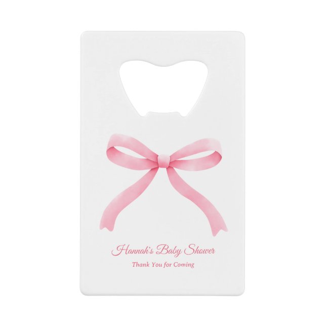 Pink Bow Girly Aesthetic Baby Shower Party Favour (Front)
