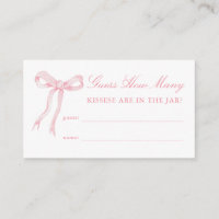 Pink Bow Guess How Many Bridal Shower Game