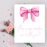 Pink bow - guess how many candies in jar