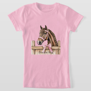 Pink Bow Horse T-Shirt