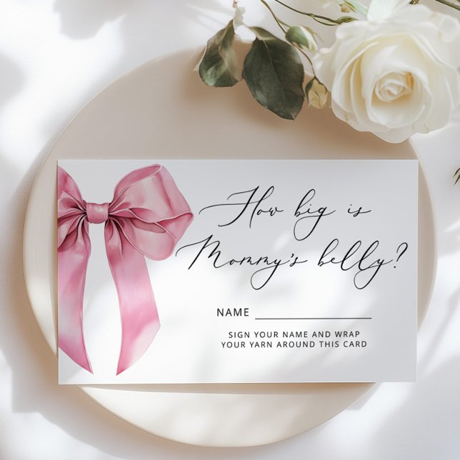 Pink Bow How big is mommys belly game Enclosure Card (Creator Uploaded)