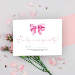 Pink Bow How big is mummy's belly game Enclosure Card