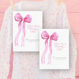 Pink Bow How big is mummy's belly game Enclosure Card