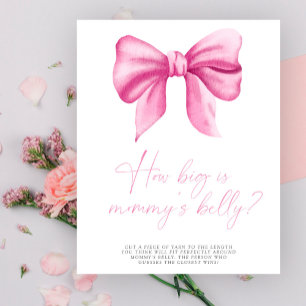Pink bow - how big is mummy's belly game poster
