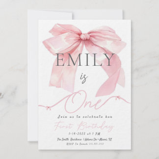 Pink Bow Invitation