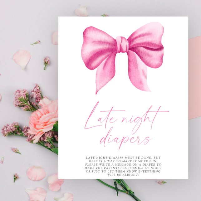 Pink bow - Late night diapers game Poster (Creator Uploaded)