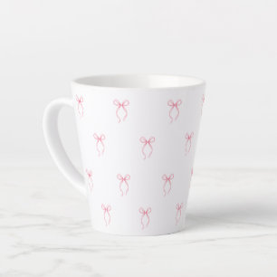 Pink Bow Latte Mug