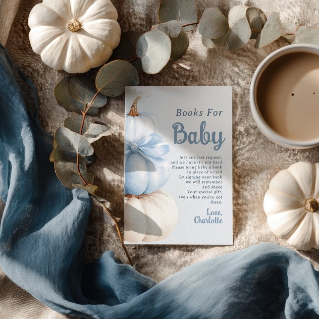 Pink Bow Little Pumpkin Girl Books for Baby Shower Enclosure Card (Pink Bow Little Pumpkin Girl Books for Baby Shower Enclosure Card)