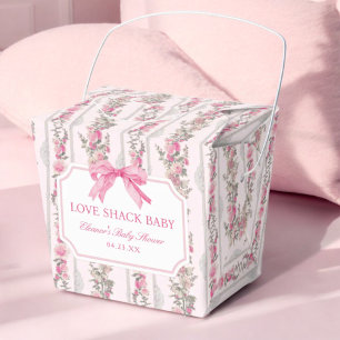 Pink Bow Love Shack Baby Shower Favours Favour Box