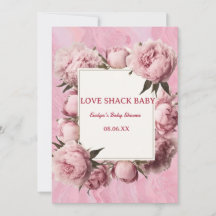 Pink Bow Love Shack Baby Shower Invitation – Elega