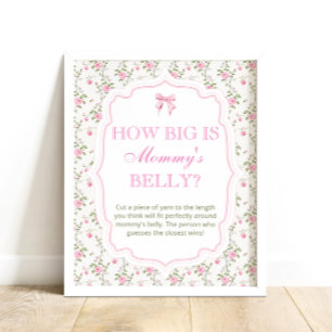 Pink Bow Love Shack How Big is Mummy's Belly Poster