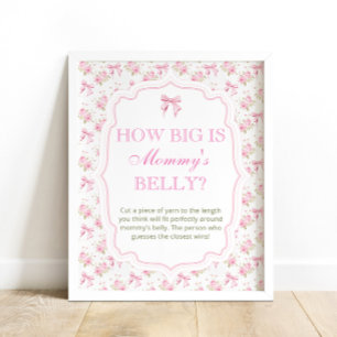 Pink Bow Love Shack How Big is Mummy's Belly Poster