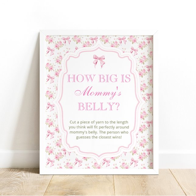 Pink Bow Love Shack How Big is Mummy's Belly Poster (Creator Uploaded)