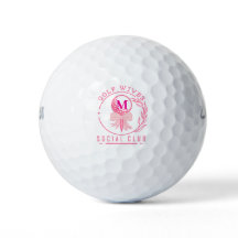 Pink Bow Monogram Golf Wives Social Club