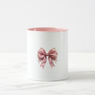 Pink bow mug