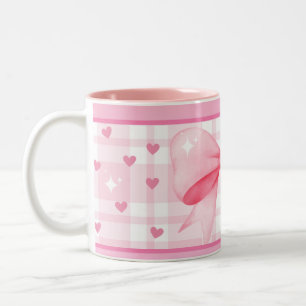 Pink Bow Mug- Cute Aesthetic Coffee Cup