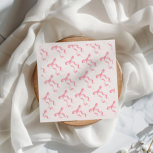 Pink Bow  Napkin