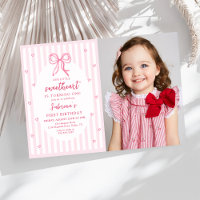 Pink Bow Our Little Sweetheart Birthday Photo