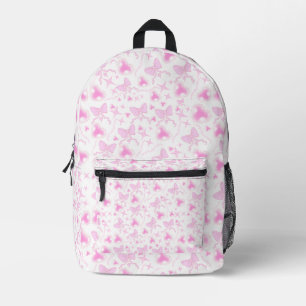 Pink Bow Pattern Kawaii Hearts and Ribbons  Printed Backpack
