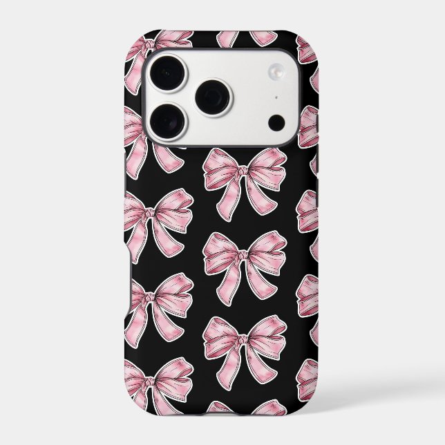 Pink Bow Pattern Phone Case (Back)
