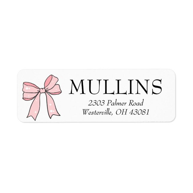Pink Bow Personalised (Front)