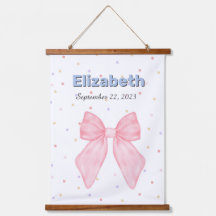 Pink Bow Personalised Custom Name Girl