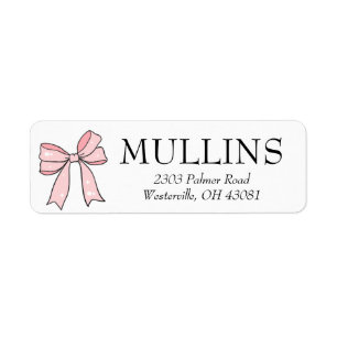 Pink Bow Personalized