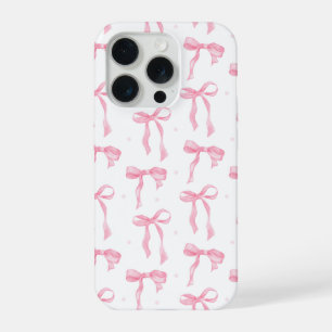 Pink Bow Phone Case – Chic Black & Blush Pattern