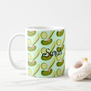 Pink Bow Pickles Coffee Mug