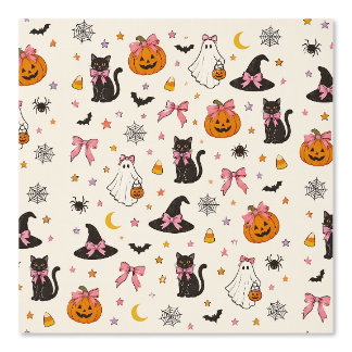 Pink Bow Preppy Halloween Cute Wallpaper