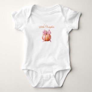 Pink Bow Pumpkin Baby Jersey Bodysuit Cute