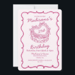 Pink Bow Retro Heart Coquette Cake 21st Birthday Invitation<br><div class="desc">Indulge in the charm of our Retro Coquette Cake Collection. This cherry-sweet ensemble features a vintage heart-shaped coquette cake adorned with luscious cherries and sweet buttercream icing, capturing the essence of classic romance. Perfect for those who love a touch of nostalgic sweetness, this collection adds a playful and elegant vibe...</div>