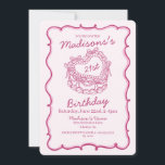 Pink Bow Retro Heart Coquette Cake 21st Birthday Invitation<br><div class="desc">Indulge in the charm of our Retro Coquette Cake Collection. This cherry-sweet ensemble features a vintage heart-shaped coquette cake adorned with luscious cherries and sweet buttercream icing, capturing the essence of classic romance. Perfect for those who love a touch of nostalgic sweetness, this collection adds a playful and elegant vibe...</div>