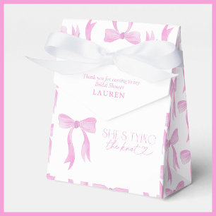 Pink Bow She's Tying The Knot Bridal Shower Favour Box