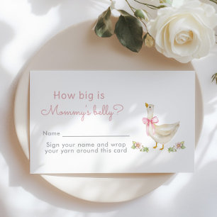 Pink Bow Silly goose How big is belly Enclosure Card