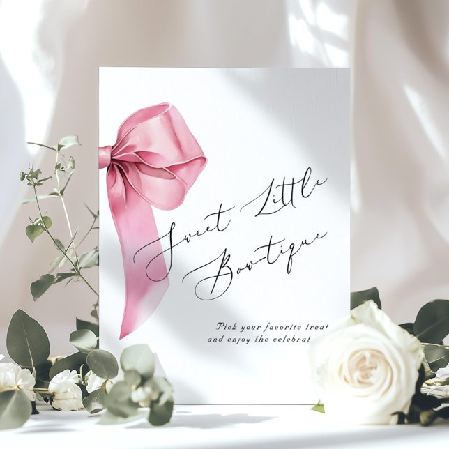 Pink Bow Sweet Little Bowtique Sweet table Poster (Creator Uploaded)