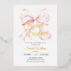 Pink Bow Sweet Sixteen Birthday Foil Invitation