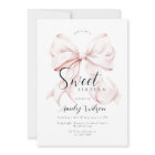 Pink Bow Sweet Sixteen Birthday Invitation