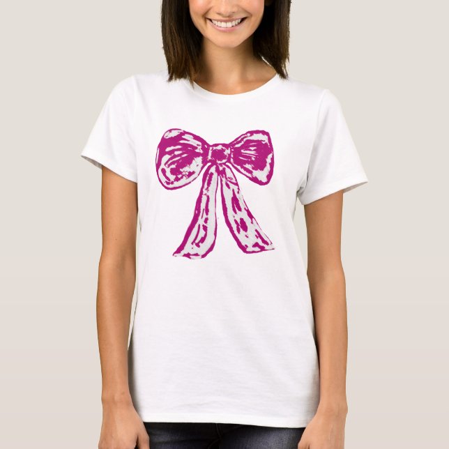Pink Bow T- Shirt (Front)