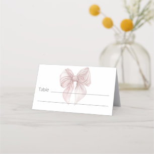 Pink Bow Table  Place Card