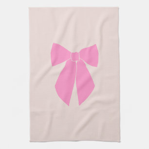 Pink Bow Tea Towel