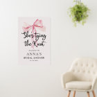 Pink Bow Tying The Knot Bridal Shower