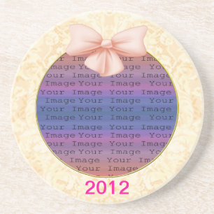 Pink Bow Wedding Coaster