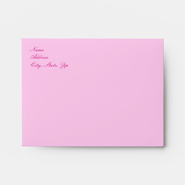 Pink Bow Wedding Envelope (Front)