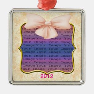 Pink Bow Wedding Ornament