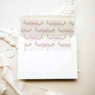 Pink Bow Wildflower Vintage baby shower Envelope